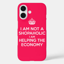 Ik ben geen winkelverslaafde iPhone 16 hoesje