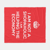 Ik ben geen winkelverslaafde fleece deken (Voorkant (Horizontaal))