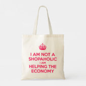 Ik ben geen winkelverslaafde tote bag (Achterkant)