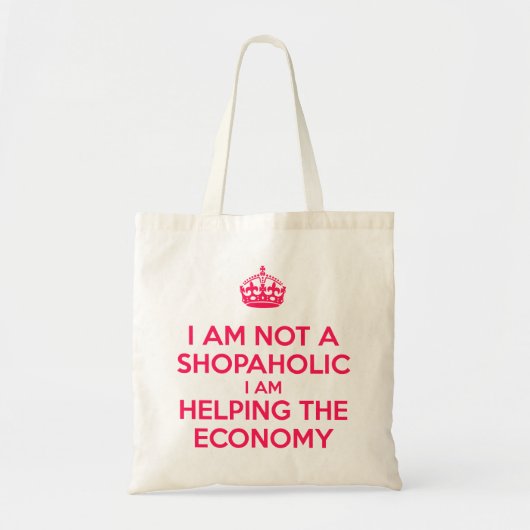 Ik ben geen winkelverslaafde tote bag (Voorkant)