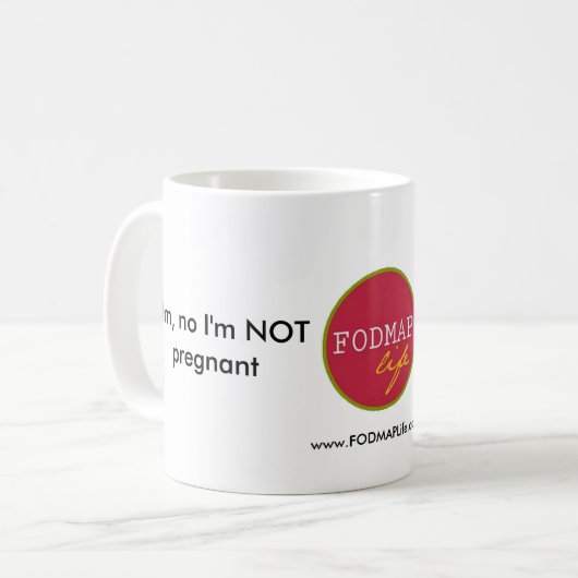 Ik ben geen Zwangere #darnFODMAPs Mok (Voorkant links)