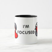 IK BEN GEFOCUST! Hoofdtelefoon man keramische mok (Midden)