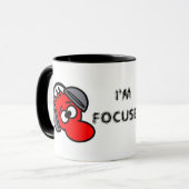 IK BEN GEFOCUST! Hoofdtelefoon man keramische mok (Voorkant links)