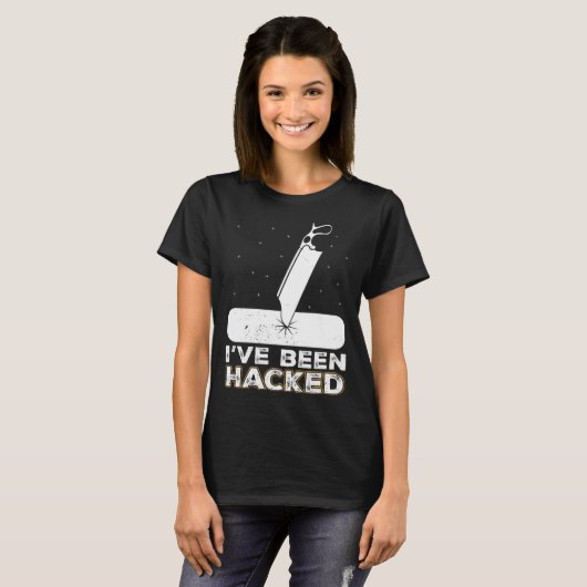 Ik ben gehackt geamputeerde invaliditeitsprothese  t-shirt (Voorkant volledig)