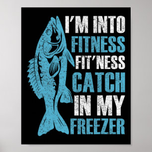 Ik ben geïnteresseerd in fitness grappige vissen v poster
