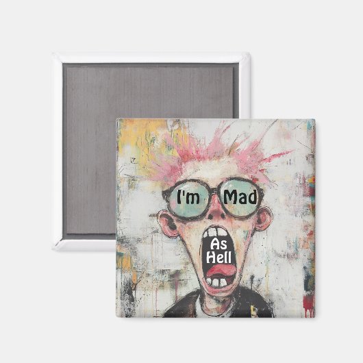 Ik ben gek als een hellemagneet magneet (Voorkant / Achterkant)