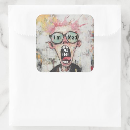 Ik ben gek als een Sticker (Tas)