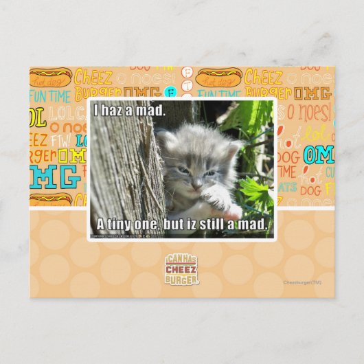 Ik ben gek briefkaart (Voorkant)