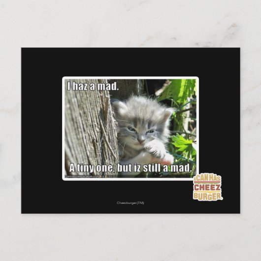 Ik ben gek briefkaart (Voorkant)