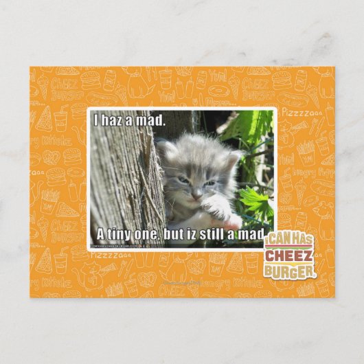 Ik ben gek briefkaart (Voorkant)