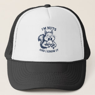 Ik ben gek en dat weet ik eekhoorn trucker pet
