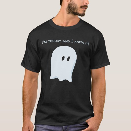 "Ik ben gek en ik weet het!" Ghost T-shirt (Voorkant)