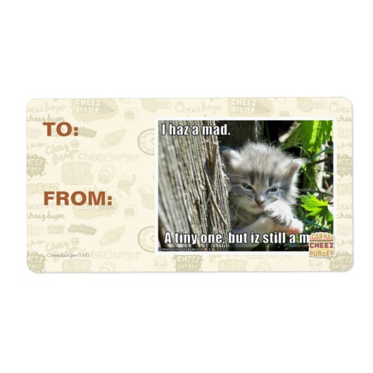 Ik ben gek etiket (Voorkant)