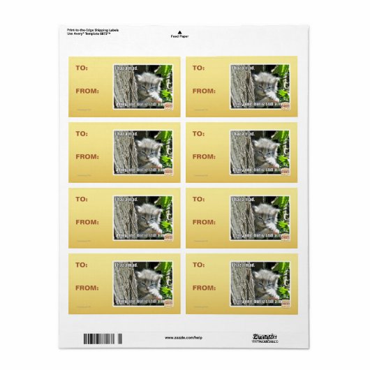 Ik ben gek etiket (Full Sheet)