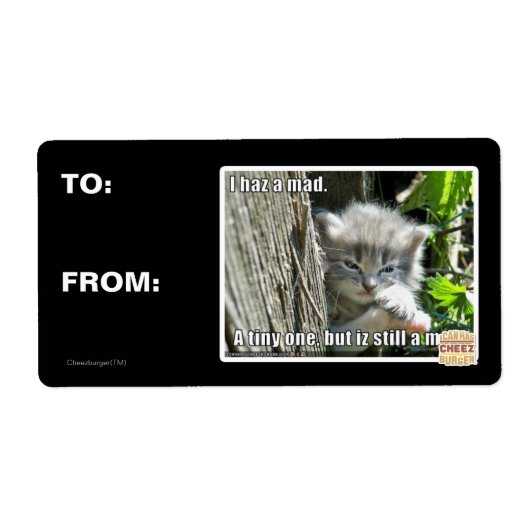 Ik ben gek etiket (Voorkant)