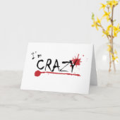 Ik ben gek...ik Miss U Kaart (Gele Bloem)