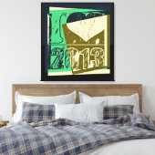 Ik ben gek op 2013 - Pop-kunst-schilderwerk Canvas Afdruk (Insitu (Slaapkamer))