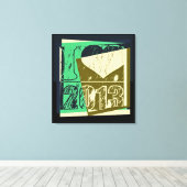 Ik ben gek op 2013 - Pop-kunst-schilderwerk Canvas Afdruk (Insitu (Houten vloer))