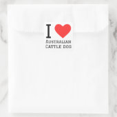 Ik ben gek op Australische runderen Vierkante Sticker (Tas)