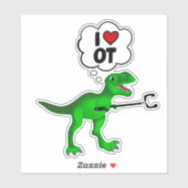 Ik ben gek op beroepshalve dinosaurus Sticker (Vel)