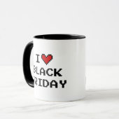 Ik ben gek op Black Vrijdag kerstcadekoffie Mok (Voorkant links)