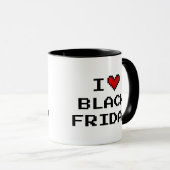 Ik ben gek op Black Vrijdag kerstcadekoffie Mok (Voorkant rechts)