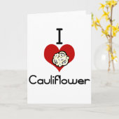 Ik ben gek op bloemkool uit het hart kaart (Gele Bloem)