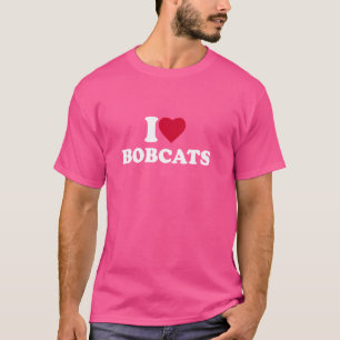 Ik ben gek op Bobcats I Heart Bobcats Dierenvriend T-shirt