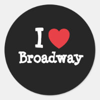 Ik ben gek op Broadway-hart op maat
