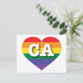Ik ben gek op California Rainbow Heart Briefkaart (Staand voorkant)
