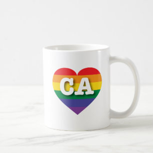 Ik ben gek op California Rainbow Heart Koffiemok