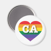 Ik ben gek op California Rainbow Heart Magneet (Voorkant / Achterkant)