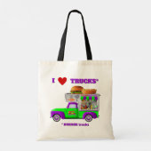 Ik ben gek op Canvas tassen (Burger Trucks) (Achterkant)