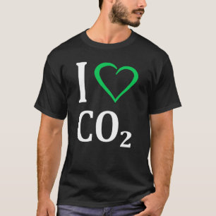 Ik ben gek op CO2 kooldioxide klimaat T-shirt