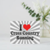 Ik ben gek op Cross Country Running Briefkaart (Staand voorkant)