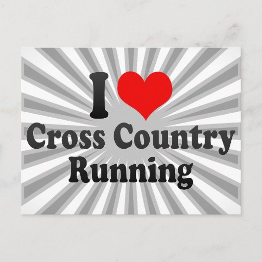 Ik ben gek op Cross Country Running Briefkaart (Voorkant)