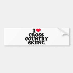 Ik ben gek op cross-country Skiing Bumpersticker