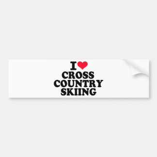 Ik ben gek op cross-country Skiing Bumpersticker