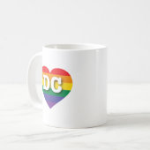 Ik ben gek op DC Rainbow Heart Koffiemok (Voorkant links)