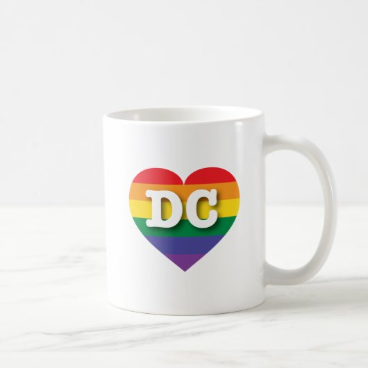 Ik ben gek op DC Rainbow Heart Koffiemok (Rechts)