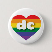 Ik ben gek op DC Rainbow Heart Ronde Button 5,7 Cm (Voorkant)