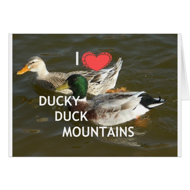 Ik ben gek op Ducky Duck Mountains design (Voorkant Horizontaal)