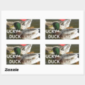Ik ben gek op Ducky Duck Mountains design Rechthoekige Sticker (Vel)