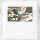 Ik ben gek op Ducky Duck Mountains design Rechthoekige Sticker (Tas)