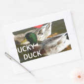 Ik ben gek op Ducky Duck Mountains design Rechthoekige Sticker (Envelop)