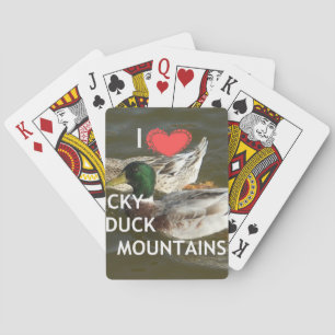 Ik ben gek op Ducky Duck Mountains design Speelkaarten