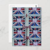 Ik ben gek op Engelse art print Briefkaart (Voorkant / Achterkant)