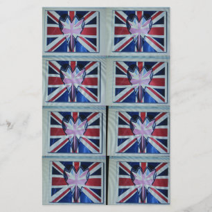 Ik ben gek op Engelse art print Briefpapier