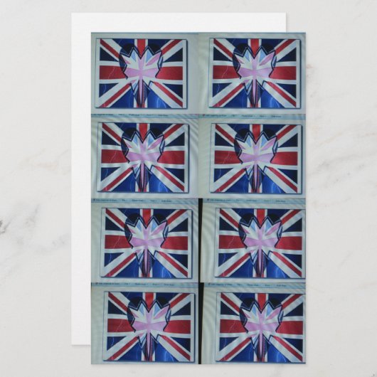 Ik ben gek op Engelse art print Briefpapier (Voorkant / Achterkant)