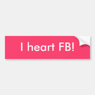 Ik ben gek op FB. Bumpersticker